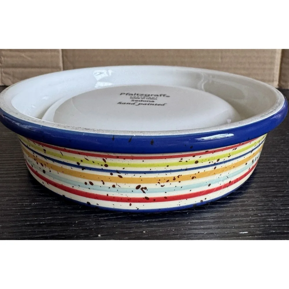 Pfaltzgraff Sedona Hand-Painted Cat Pet Food Dish Beautiful Craftsmanship 5